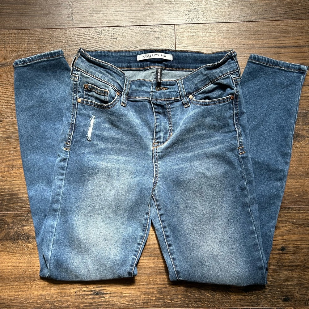Mid rise ankle skinny jeans